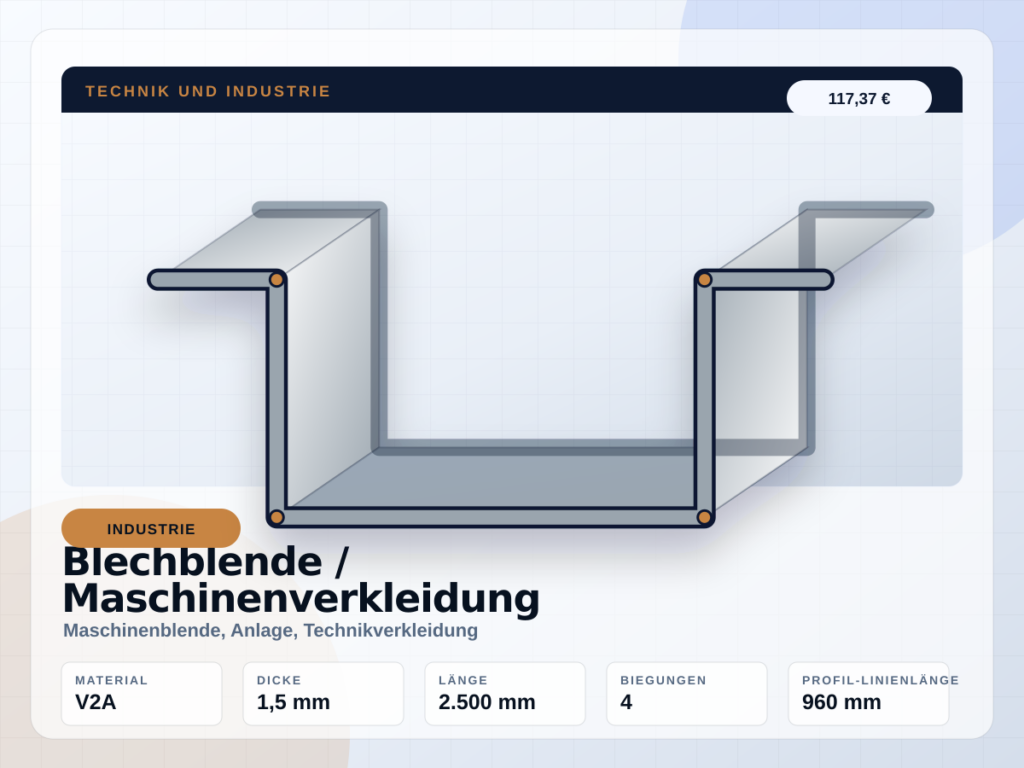 Blechblende / Maschinenverkleidung nach Maß